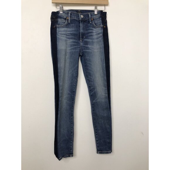 Citizens Of Humanity Rocket Crop Womens 27x26 Blue Denim Jeans High Rise Skinny - Picture 2 of 8
